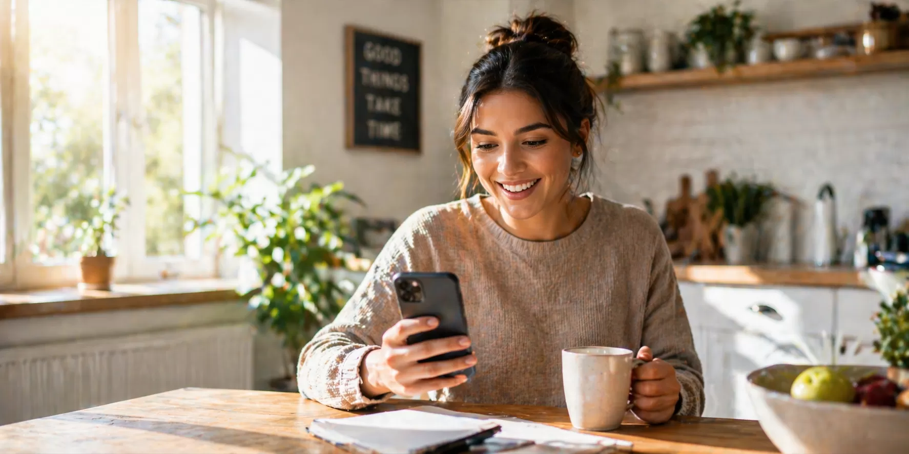 Member depositing a check from home using the Transport CU mobile app